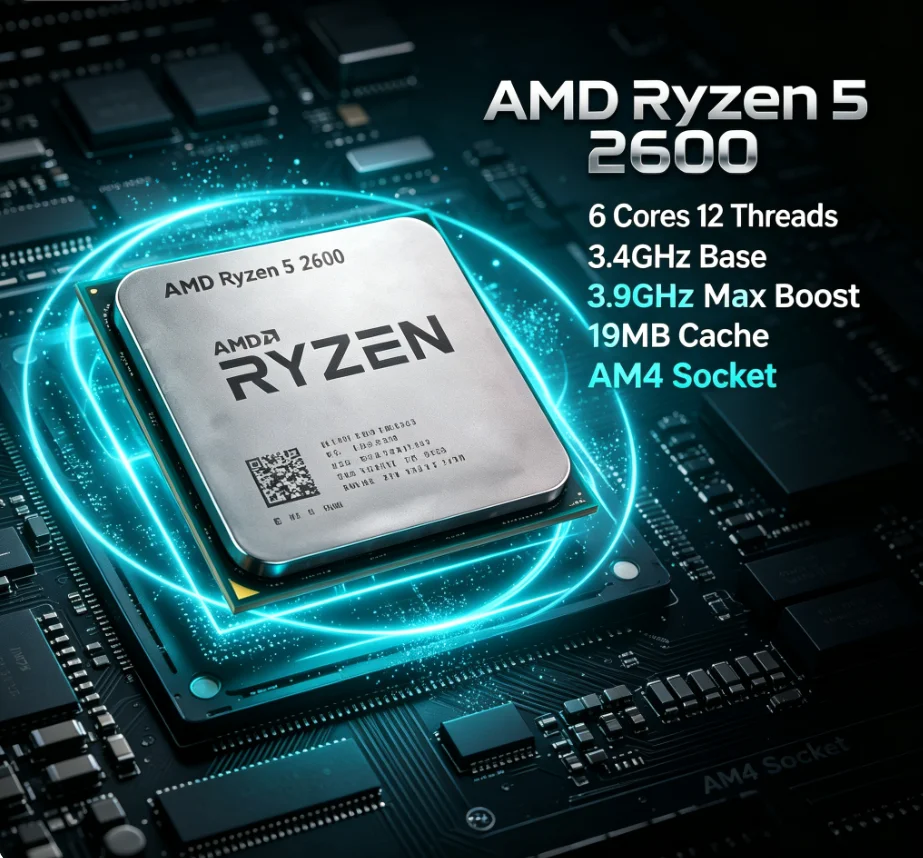 Amd Cpu Ryzen 5 - AMD Ryzen5 2600 R5 2600 Desktop