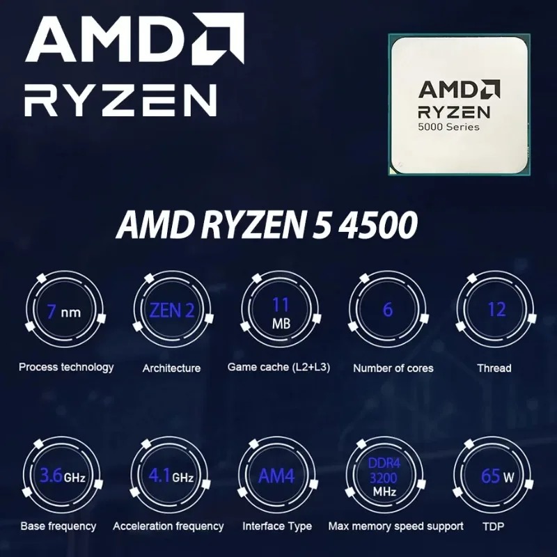 AMD Ryzen 5 4500 100% Brand Ne - Amd Cpu Ryzen 5 review and price