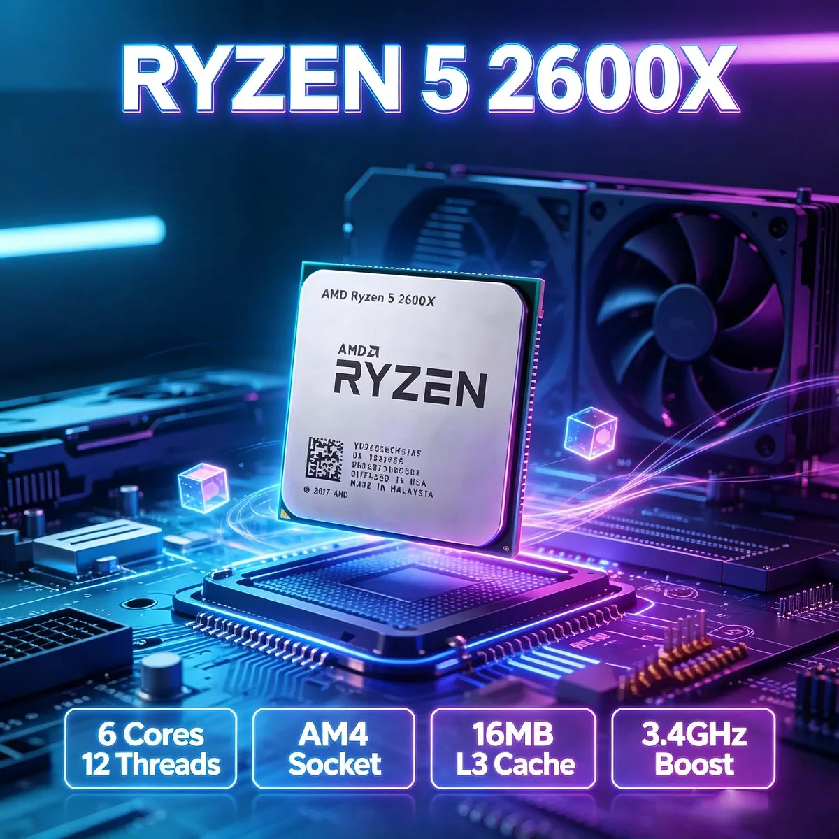 AMD Ryzen 5 2600X CPU AM4 12nm - Amd Cpu Ryzen 5 review and price